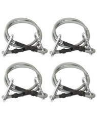 Cordes avec mousqueton 4 pcs Caoutchouc | Mobilier & Déco