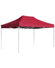 Tente de réception pliable Aluminium 4,5x3 m Bordeaux | Mobilier & Déco
