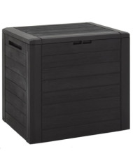 Boîte de stockage de jardin Marron 58,5x46x55 cm Polypropylène | Mobilier & Déco