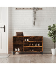 Armoire à chaussures Chêne fumé 102x36x60 cm Bois d'ingénierie | Mobilier & Déco