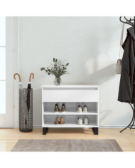 Armoire à chaussure Blanc brillant 70x36x60 cm Bois ingénierie | Mobilier & Déco