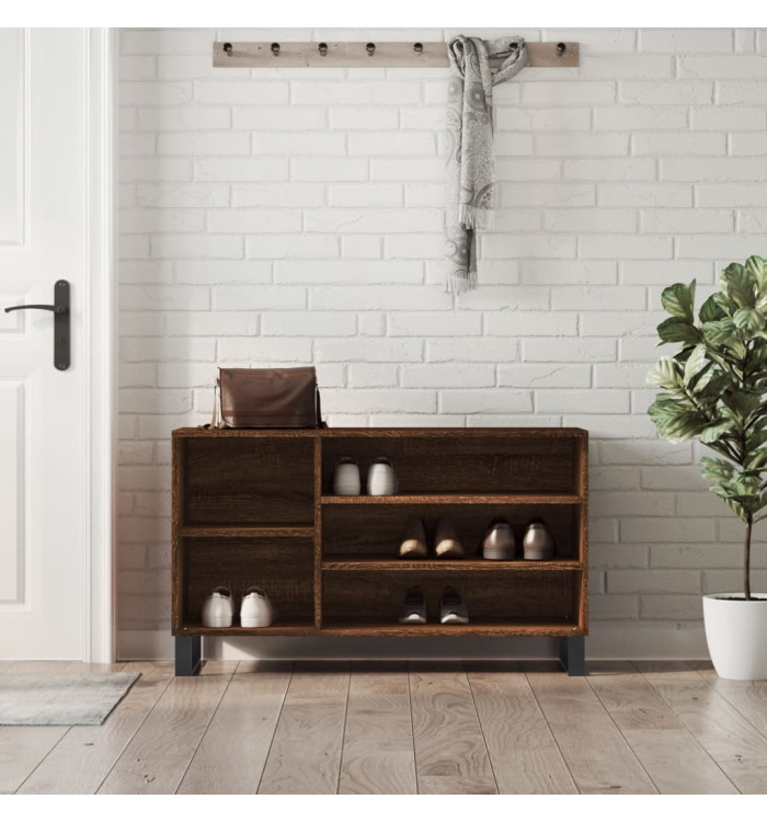 Armoire à chaussures Chêne marron 102x36x60cm Bois d'ingénierie | Mobilier & Déco