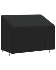 Housse de banc 2 places noir 134x70x65/94 cm oxford 420D | Mobilier & Déco