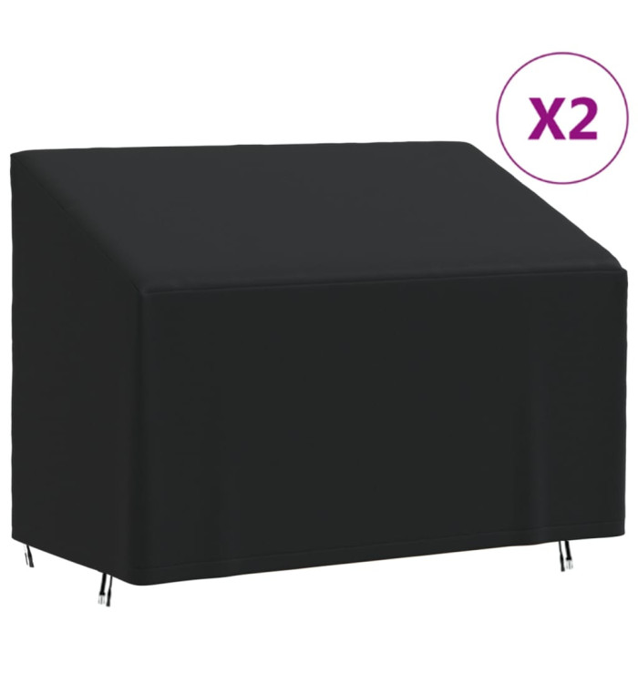 Housses de banc 2 places 2 pcs 134x70x65/94cm tissu oxford 420D | Mobilier & Déco