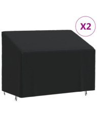 Housses de banc 2 places 2 pcs 134x70x65/94cm tissu oxford 420D | Mobilier & Déco