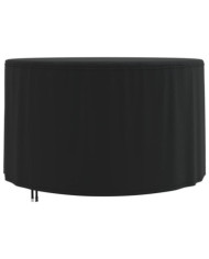 Housse de salon de jardin rond noir Ø 128x71 cm oxford 420D | Mobilier & Déco