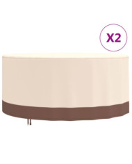 Housses de salon de jardin 2 pcs Ø 183x71 cm 600D tissu oxford | Mobilier & Déco