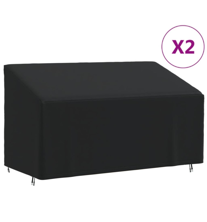 Housses de banc 3 places 2 pcs 175x85x68/94cm tissu oxford 420D | Mobilier & Déco