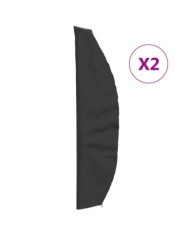 Housses de parapluie de jardin 2 pcs 280x30/81/45 cm 420D | Mobilier & Déco