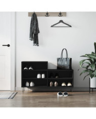 Armoire à chaussures Noir 102x36x60 cm Bois d'ingénierie | Mobilier & Déco