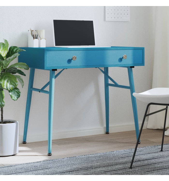 Bureau d'ordinateur avec tiroir vert antique 90x50x76,5 cm | Mobilier & Déco