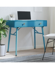 Bureau d'ordinateur avec tiroir vert antique 90x50x76,5 cm | Mobilier & Déco
