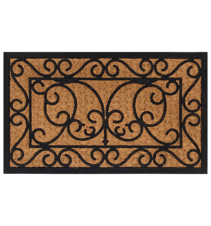 Paillasson rectangulaire 45x75 cm caoutchouc et fibre de coco | Mobilier & Déco