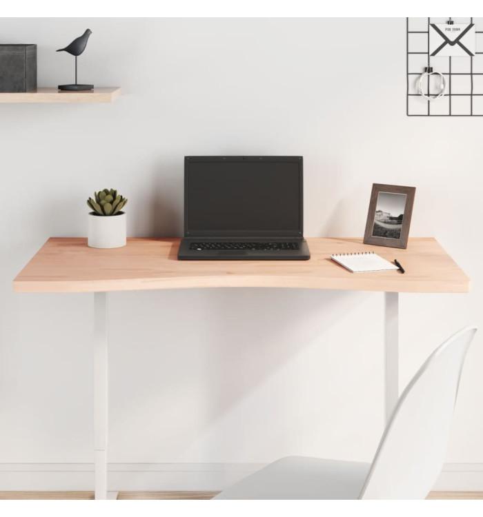 Dessus de bureau 100x(45-50)x2,5 cm bois massif de hêtre | Mobilier & Déco