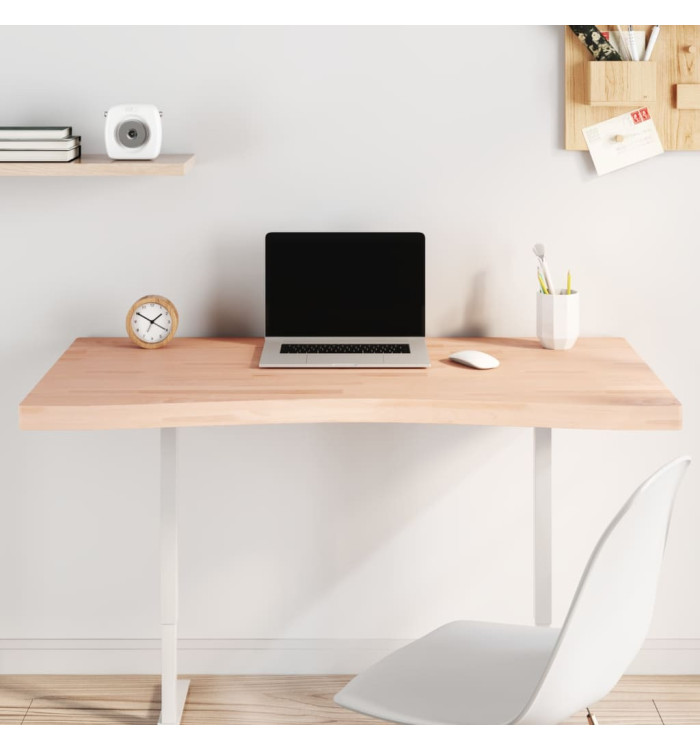Dessus de bureau 110x(55-60)x4 cm bois massif de hêtre | Mobilier & Déco