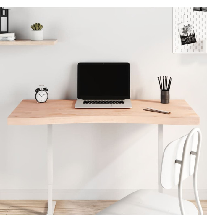 Dessus de bureau 110x(50-55)x4 cm bois massif de hêtre | Mobilier & Déco