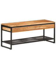 Banc à chaussures 110x35x45 cm bois massif d'acacia et fer | Mobilier & Déco