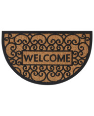 Tapis de porte demi-rond 45x75 cm caoutchouc et fibre de coco | Mobilier & Déco