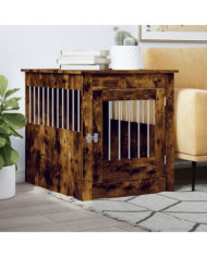 Meuble de cage pour chiens chêne fumé 64,5x80x71 cm | Mobilier & Déco