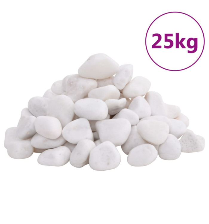 Galets polis 25 kg blanc 2-5 cm | Mobilier & Déco