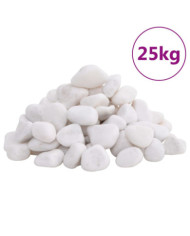 Galets polis 25 kg blanc 2-5 cm | Mobilier & Déco