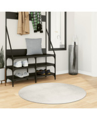 Tapis IZA poils courts style scandinave crème Ø 100 cm | Mobilier & Déco