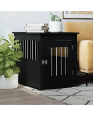 Meuble de cage pour chiens noir 55x75x65 cm bois d'ingénierie | Mobilier & Déco