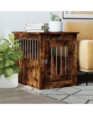 Meuble de cage pour chiens chêne fumé 55x75x65 cm | Mobilier & Déco
