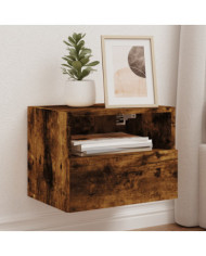 Meubles TV muraux 2 pcs chêne fumé 40x30x30cm bois d'ingénierie | Mobilier & Déco