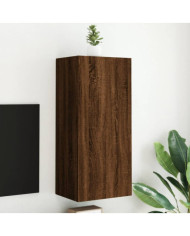 Meuble TV mural chêne marron 40,5x30x90 cm bois d'ingénierie | Mobilier & Déco
