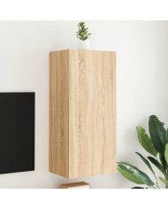 Meuble TV mural chêne sonoma 40,5x30x90 cm bois d'ingénierie | Mobilier & Déco