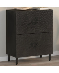 Armoire latérale noir 60x33x75 cm bois massif de manguier | Mobilier & Déco