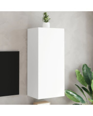 Meuble TV mural blanc 40,5x30x90 cm bois d'ingénierie | Mobilier & Déco
