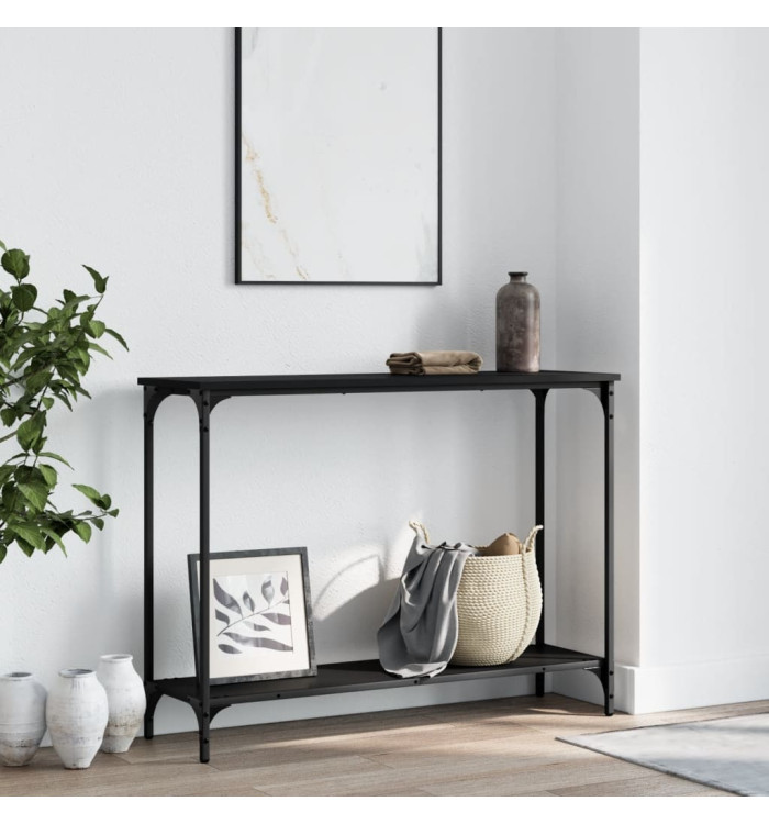 Table console noir 101x30,5x75 cm bois d'ingénierie | Mobilier & Déco