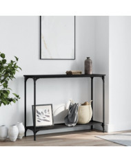 Table console noir 101x30,5x75 cm bois d'ingénierie | Mobilier & Déco