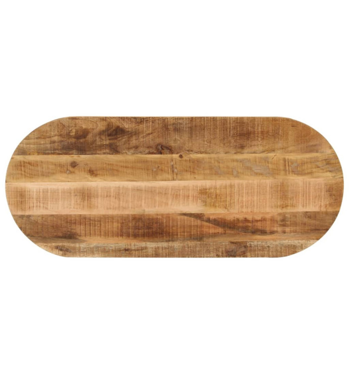 Dessus de table 140x60x3,8cm ovale bois massif de manguier brut | Mobilier & Déco