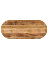 Dessus de table 140x60x3,8cm ovale bois massif de manguier brut | Mobilier & Déco