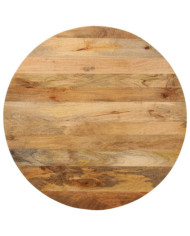Dessus de table Ø 80x2,5 cm rond bois de manguier massif | Mobilier & Déco
