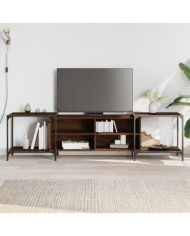 Meuble TV chêne marron 203x37x50 cm bois d'ingénierie | Mobilier & Déco