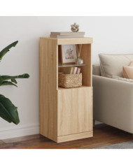 Buffet avec lumières LED chêne sonoma 41x37x100 cm | Mobilier & Déco