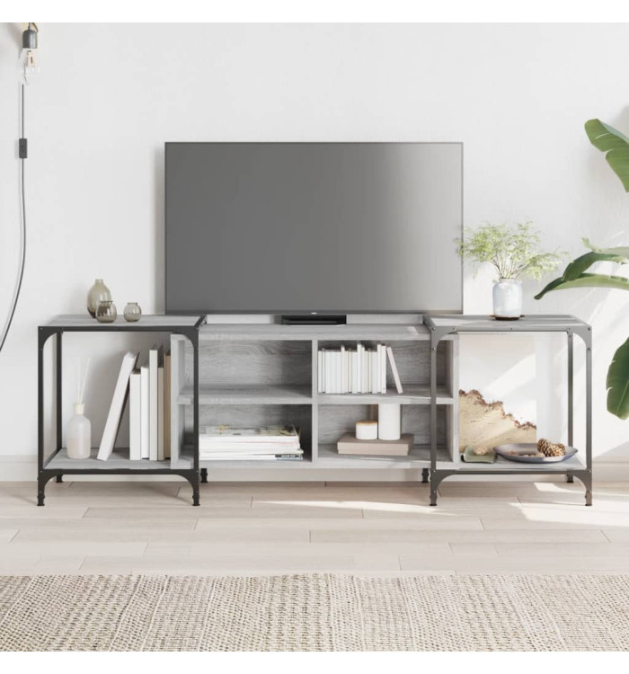 Meuble TV sonoma gris 153x37x50 cm bois d'ingénierie | Mobilier & Déco