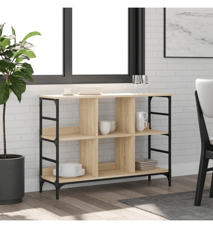 Buffet chêne sonoma 102x32x73,5 cm bois d'ingénierie | Mobilier & Déco