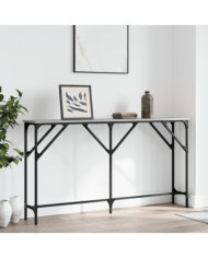 Table console sonoma gris 140x23x75 cm bois d'ingénierie | Mobilier & Déco