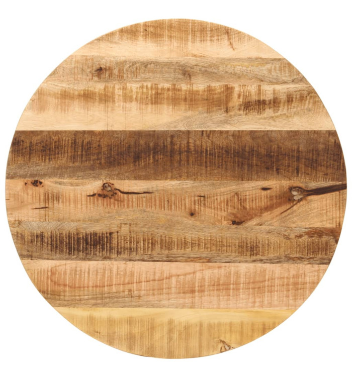Dessus de table Ø 70x3,8 cm rond bois massif de manguier brut | Mobilier & Déco
