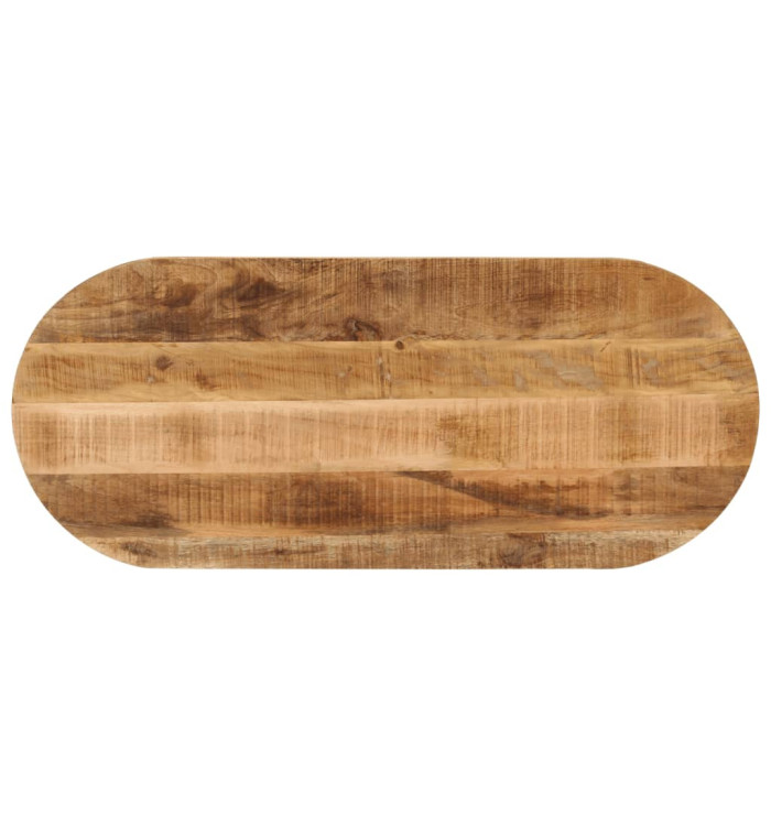 Dessus de table 100x50x3,8cm ovale bois massif de manguier brut | Mobilier & Déco