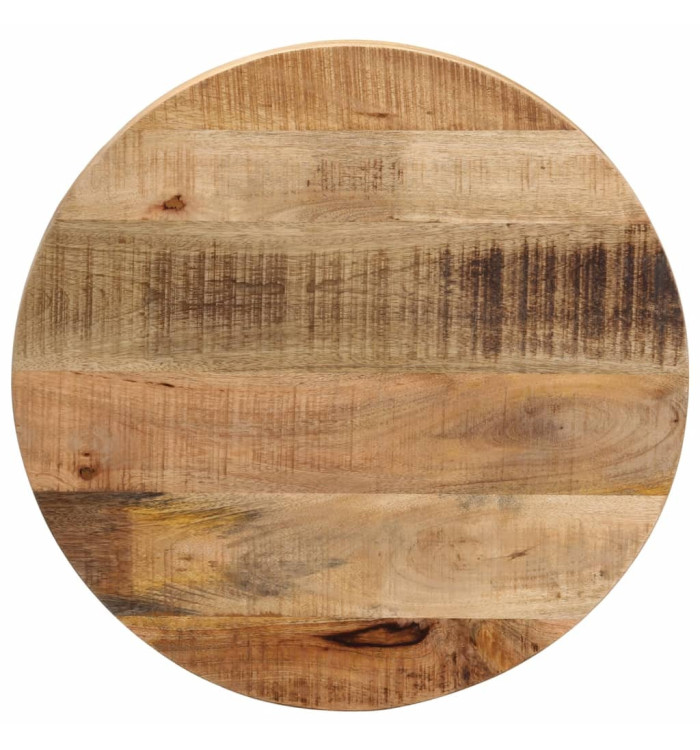 Dessus de table Ø 60x2,5 cm rond bois massif de manguier brut | Mobilier & Déco