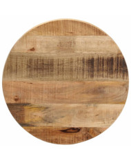 Dessus de table Ø 60x2,5 cm rond bois massif de manguier brut | Mobilier & Déco