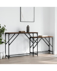Tables console gigognes 2 pcs chêne marron bois d'ingénierie | Mobilier & Déco