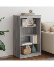 Buffet avec lumières LED sonoma gris 60,5x37x100 cm | Mobilier & Déco