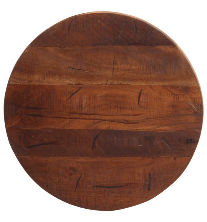 Dessus de table Ø 60x3,8 cm rond bois massif de récupération | Mobilier & Déco